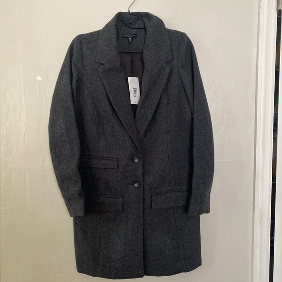 Universal Standard Charcoal Wool Coat Women’s Size 4XS 00/0 NEW Winter Warm - Picture 5 of 10